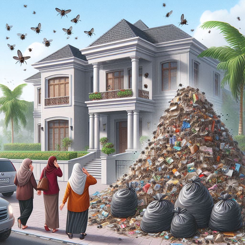 Cara Angut Sampah Rumah Tangga di 
Teladan Barat, Medan Kota, Medan Medan