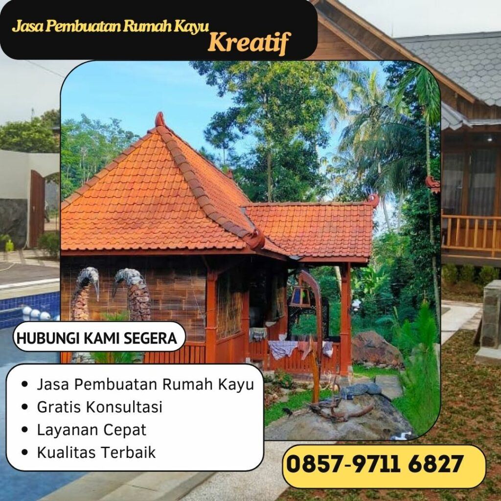 𝐑𝐄𝐊𝐎𝐌𝐄𝐍𝐃𝐀𝐒𝐈 ! Pabrik Pembuatan Rumah Kayu di Wates WA 0857 9711 6827