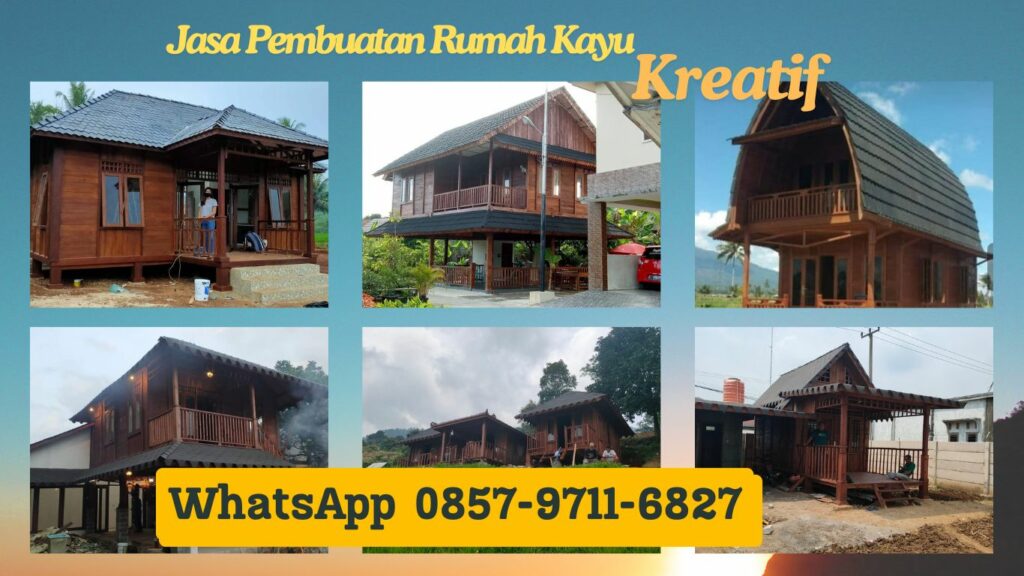 𝐑𝐄𝐊𝐎𝐌𝐄𝐍𝐃𝐀𝐒𝐈 ! Pabrik Pembuatan Rumah Kayu di Wates WA 0857 9711 6827