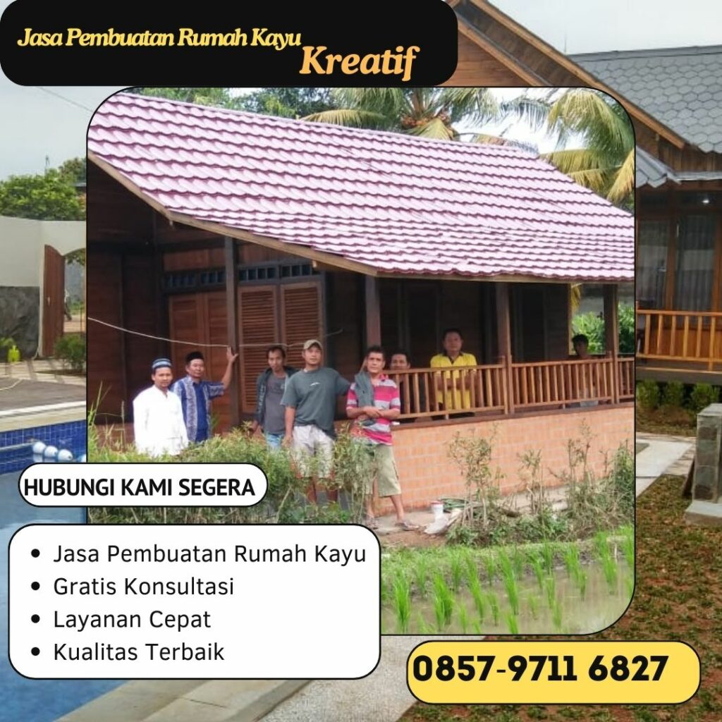 WA 0857-9711-6827 Jasa Bangun Rumah Kayu Knockdown   Profesional di Tembuku Bali 

