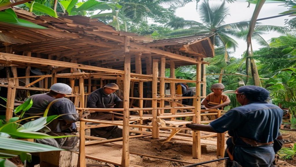 Rumah kayu modern di Cimahi